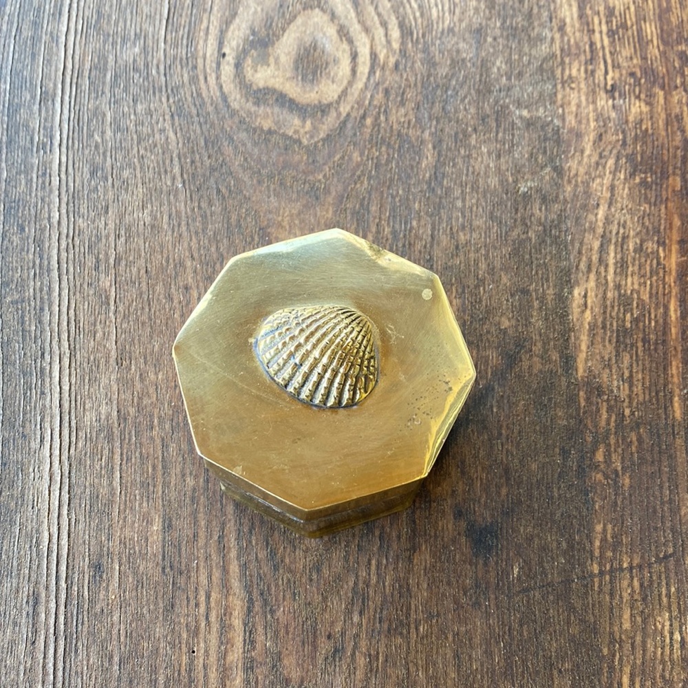 Vintage brass keepsake box